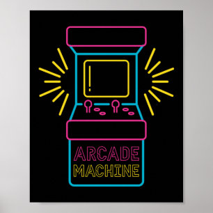 Affiche Machine d'arcade Machine de jeu Vintage 80S 90S Re