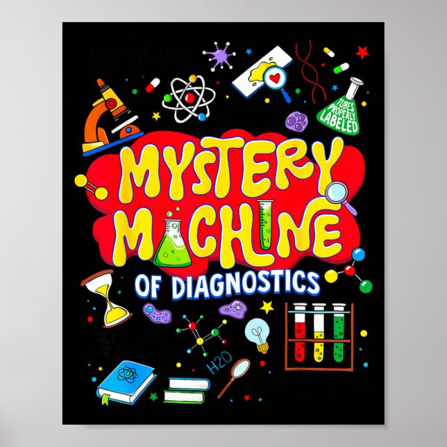 Affiche Machine Mystère De Diagnostic Pour Hommes Femmes T (Devant)
