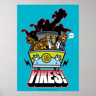 Affiche Machine Mystère "Yikes !" Dessin