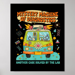 Affiche Machine super Mystère De Diagnostics Lab Tech Lab
