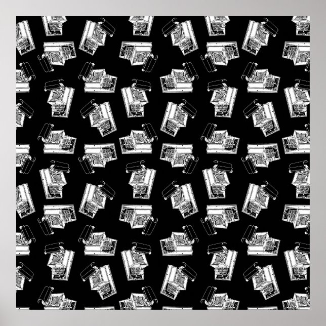 Affiche Machines à écrire vintages Conception d'antiquités (Devant)