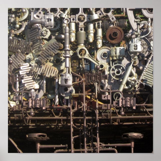 Affiche Machines mécaniques Steampunk (Devant)