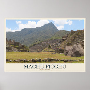 Affiche Machu Picchu à travers les Andes Voyage