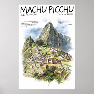 Affiche Machu Picchu  Pérou Andes Monument  Ancien