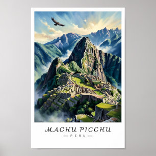 Affiche Machu Picchu Pérou Art Mural, Ville inca