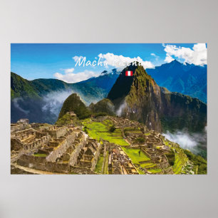 Affiche Machu Picchu, Pérou - Ruines de la citadelle inca