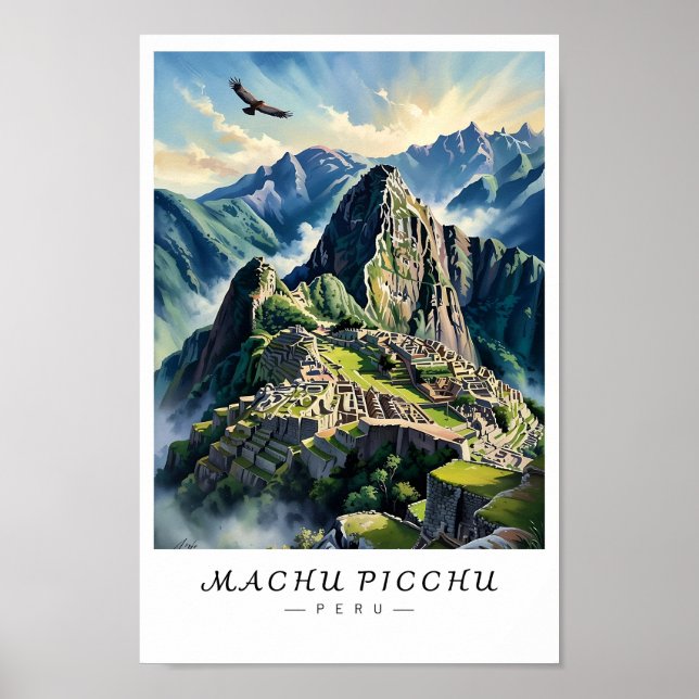 Affiche Machu Picchu Peru Wall Art, Inca City (Devant)