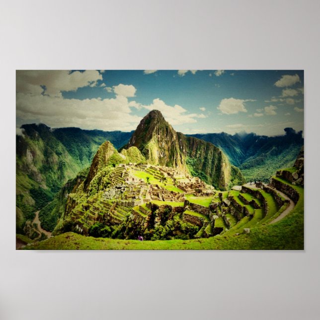 Affiche Machu Picchu stylisé (Devant)