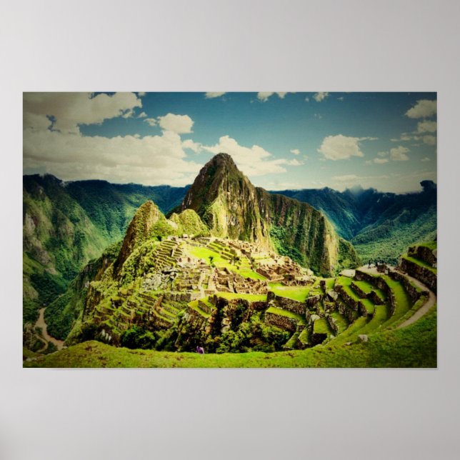 Affiche Machu Picchu stylisé (Devant)