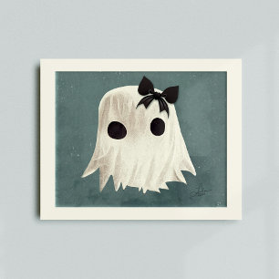Affiche Macie The Friendly Ghost • Kids Halloween Art