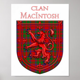 Affiche MacIntosh Tartan Scottish Plaid Lion Rampant