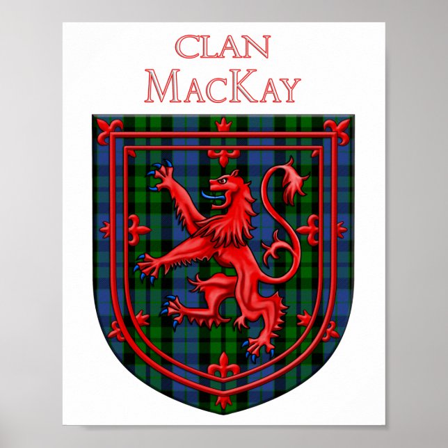 Affiche MacKay Tartan Scottish Plaid Lion Rampant (Devant)