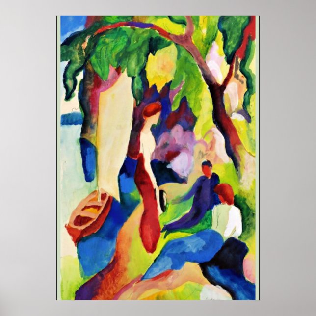 Affiche Macke - Femmes au lac (Devant)