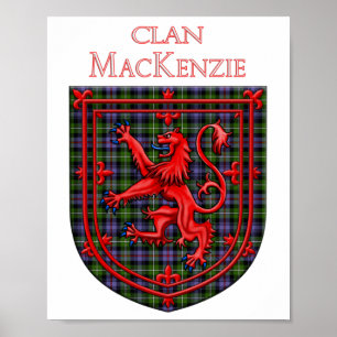 Affiche MacKenzie Tartan Scottish Plaid Lion Rampant