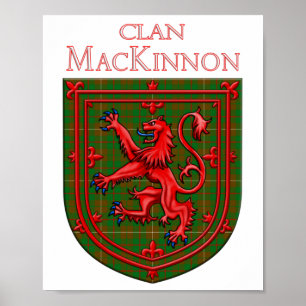 Affiche MacKinnon Chasse Tartan Scottish Plaid