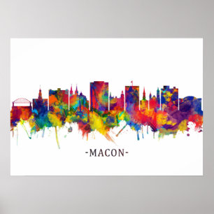 Affiche Macon Georgia Skyline