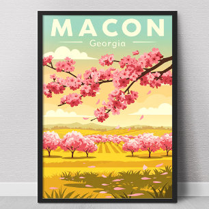Affiche Macon Géorgie vintage