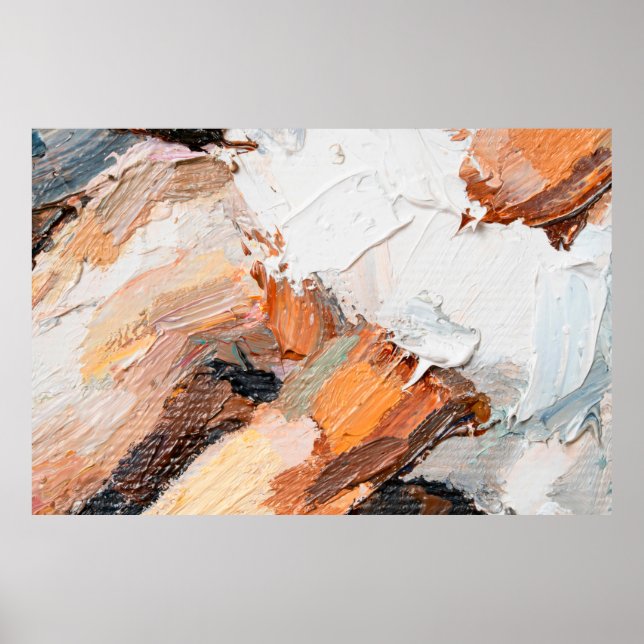 Affiche Macro. Art Abstrait. Huile de pâte gaufrée express (Devant)