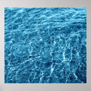 Affiche Macro Bubbling Blue Sea Photo
