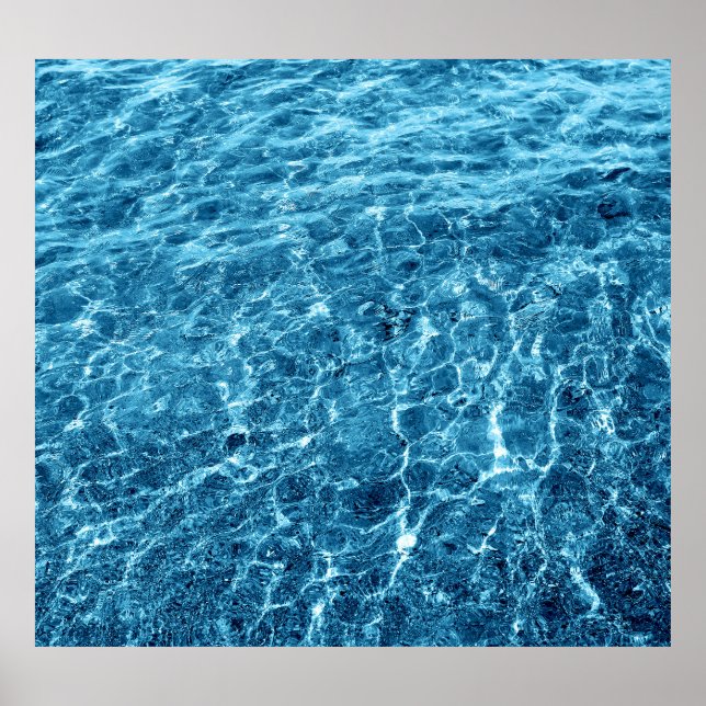 Affiche Macro Bubbling Blue Sea Photo (Devant)