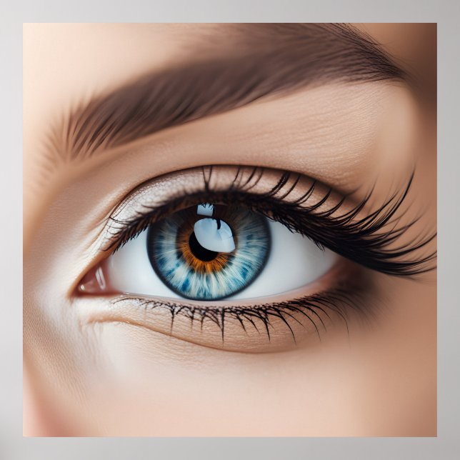 Affiche Macro oeil femelle (Devant)