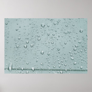 Affiche Macro photo de gouttes d'eau