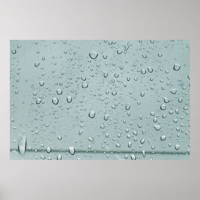 Affiche Macro photo de gouttes d'eau (Devant)