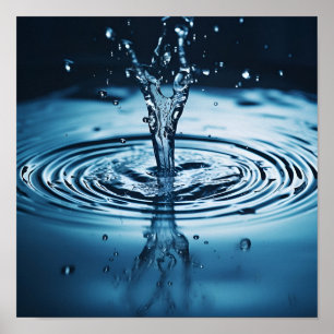 Affiche Macro Photographie de la goutte d'eau