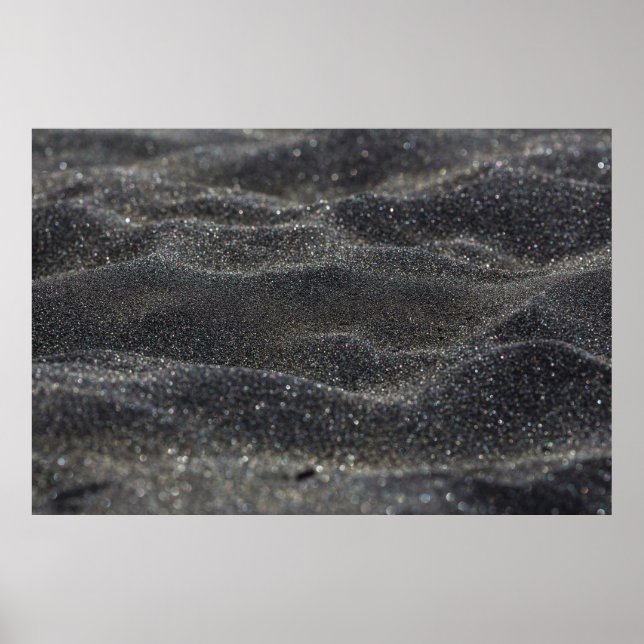 Affiche Macro sable noir flou (Devant)