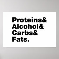 Macronutriments. Protéines & Alcool & Glucides & G
