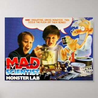 AFFICHE MAD SCIENTIST MONSTER LAB