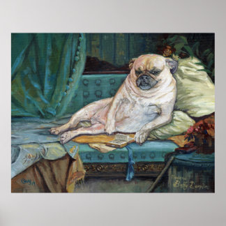 Affiche Madame Buffy Dumplin dans son portrait d'animal de