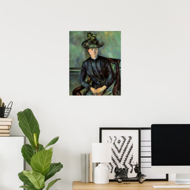Affiche Madame Cézanne au chapeau vert, (Bureau à domicile)
