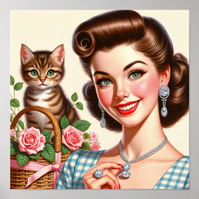 Affiche Madame Chat Mignonne (Devant)