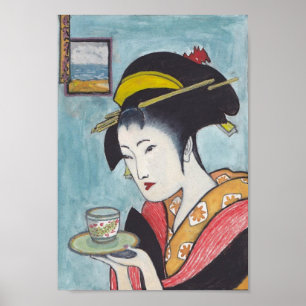 Affiche Madame classique japonaise Art de geisha