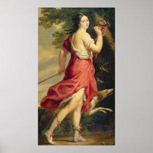 Affiche Madame de Montespan comme Diana la Chasse