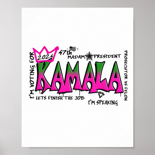 Affiche Madame la Présidente Kamala Harris 2024 (Devant)