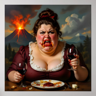 Affiche « Madame Lava-Cake » - Elle Explose À Tout Moment