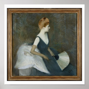 Affiche Madame Marthe Letellier assise sur un canapé