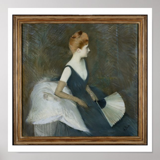 Affiche Madame Marthe Letellier assise sur un canapé (Devant)
