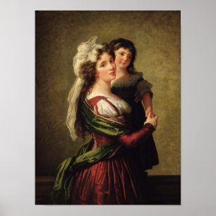 Affiche Madame Rousseau et sa fille, 1789