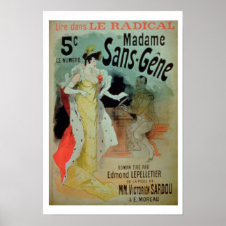 Affiche "Madame Sans-Gene" dans Le Radical, par Edmond Lep