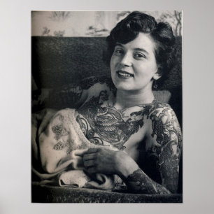 Affiche Madame tatouée étendue