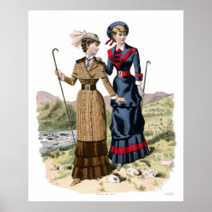 Affiche Madame victorienne Hikers - trekking démodé !