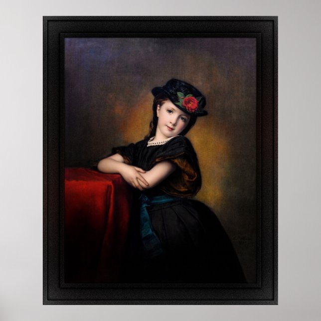 Affiche Mädchenporträt by Samuel Baruch Ludwig Halle (Devant)
