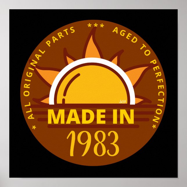 Affiche MADE IN 1983 funny birthday gift                   (Devant)