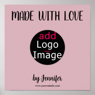 Affiche Made With Love Professional Custom Dusty Rose Pink