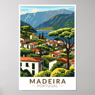 Affiche Madeira Portugal Island Travel Art Vintage