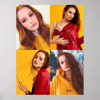 Affiche Madelaine Petsch Collage Jaune
