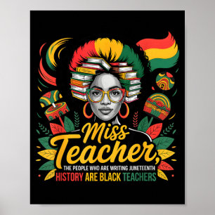 Affiche Mademoiselle enseignante les seules personnes écri